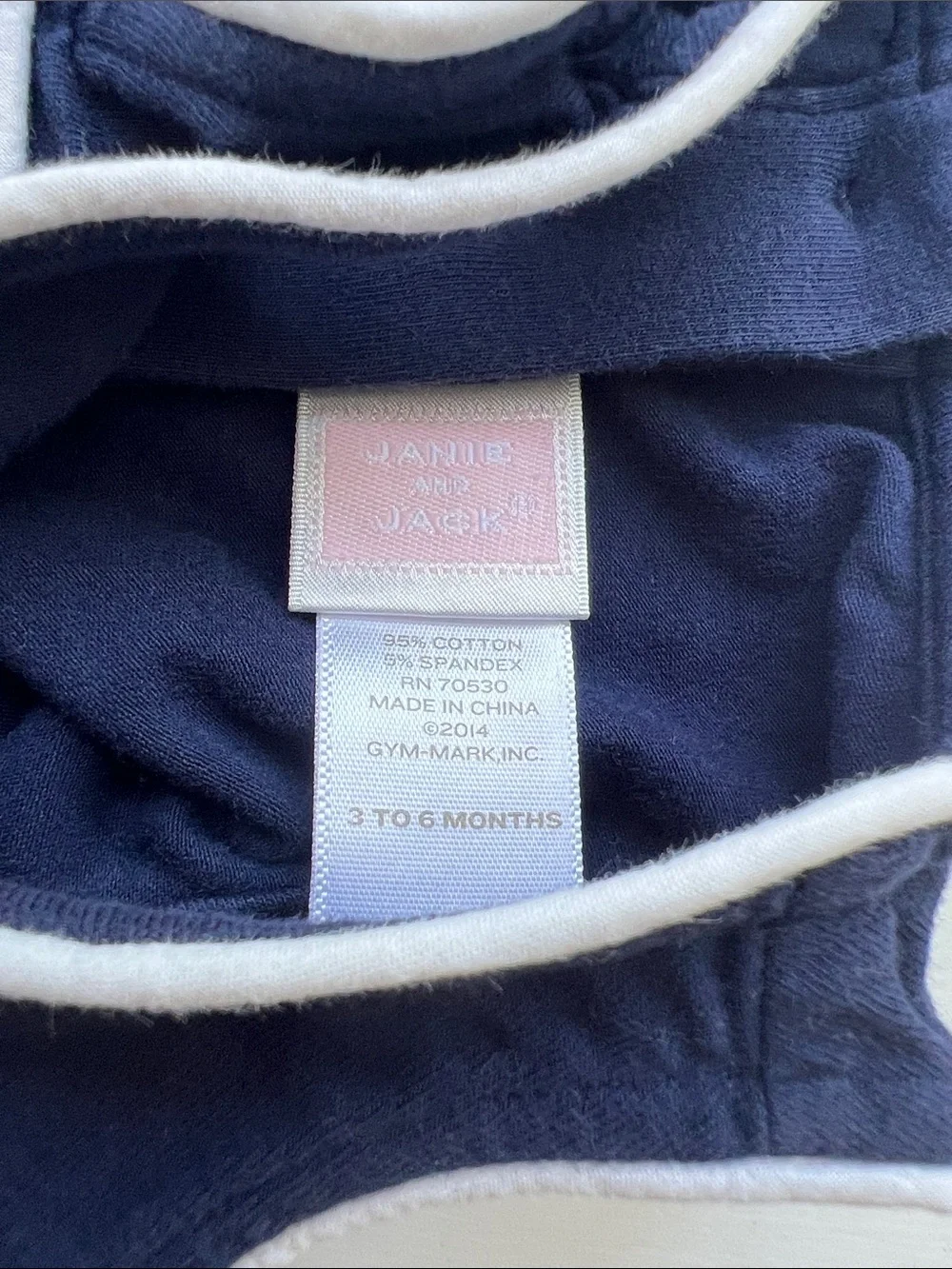 Janie and Jack Navy Dress with White Trim
